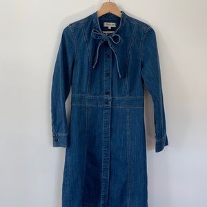 Madewell Denim Dress with Necktie